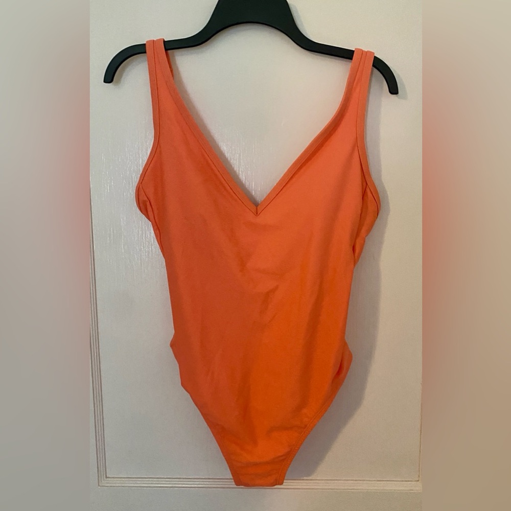 Orange V-Neck Women's Swimsuit size M